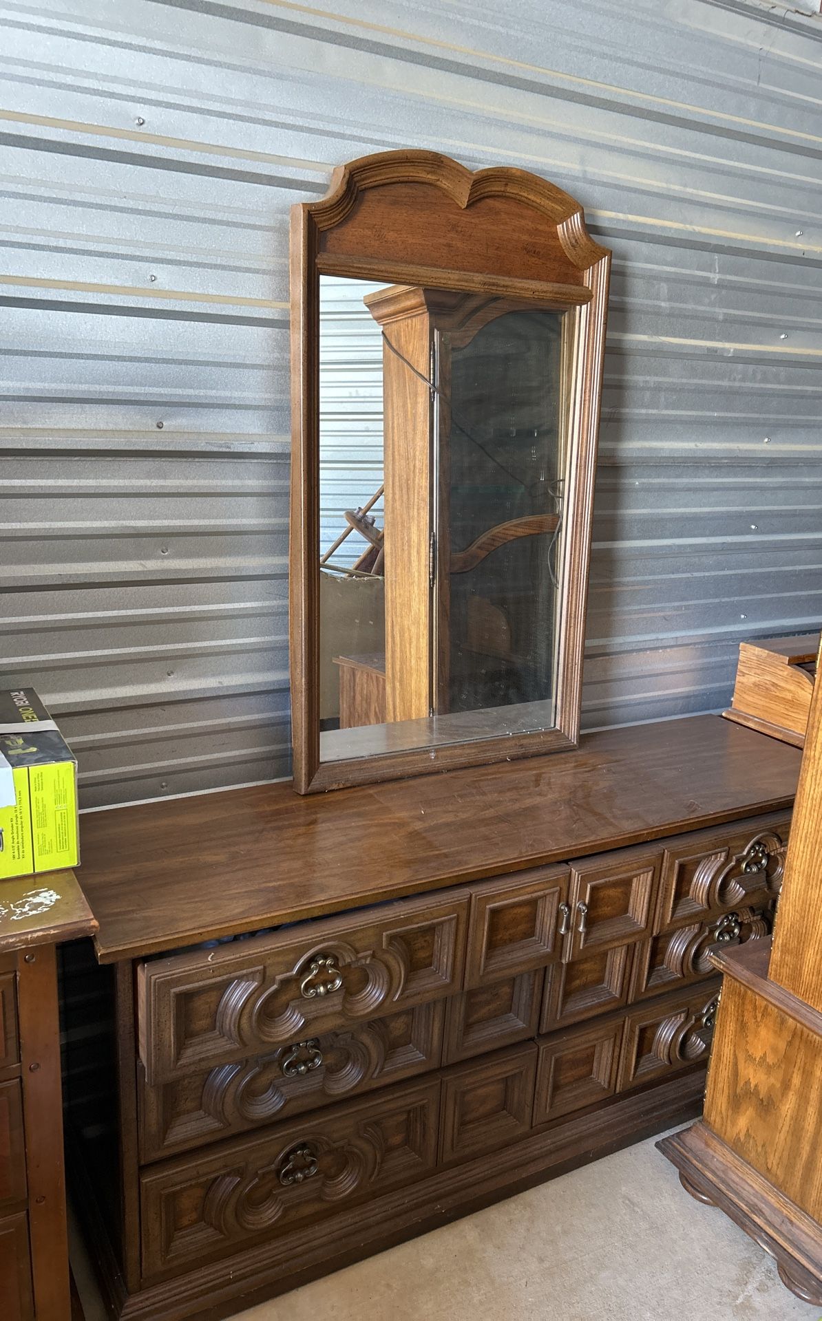 Large Dresser With A Mirror