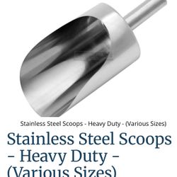 Stainless Steel Scoops - Food Grade Certified 