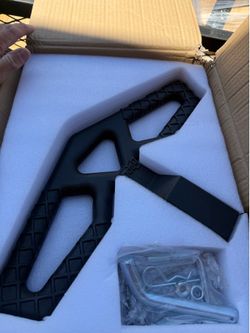 Eapele Tow Hitch Step For 2 Inch Receiver, Universal Anti Slip Bumper Guard?Strong Steel 10000lbs Maximum Load, For Trailer Tow Truck Pickup SUV Picku