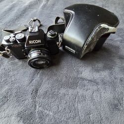 Ricoh KR 5 Super 35mm SLR Film Camera with Rikenon 50mm 1:2 Lens  TESTED