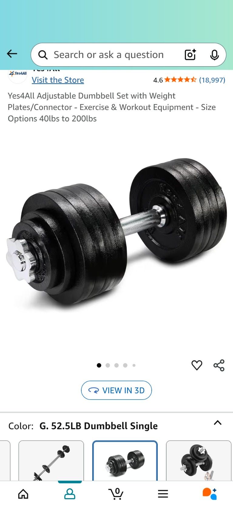 Yes4all Adjustable Dumbbells Set
