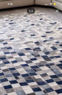Designer Natural Cowhide Rug