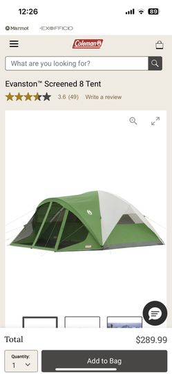 Coleman Evanston 8 Person Tent