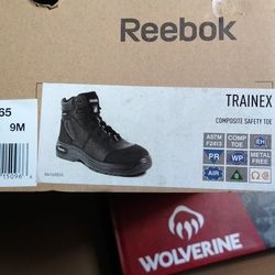 Reebok Safety Shoes, Size 9, Composite Toe