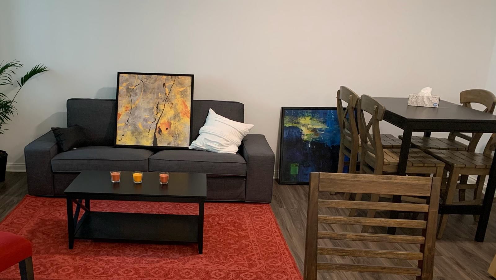 Modern Gray Sofa – Clean, Comfortable – $250 OBO