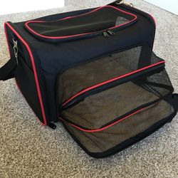 Petopia Soft Sided Pet Carrier Dog&Cat Airline Approved Travel Bag&CarSeat Crate