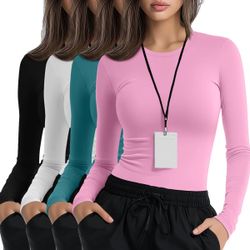 Xaatren Women's Underscrub Long Sleeve Shirts 4 Pack — Size X-Small — Like New
