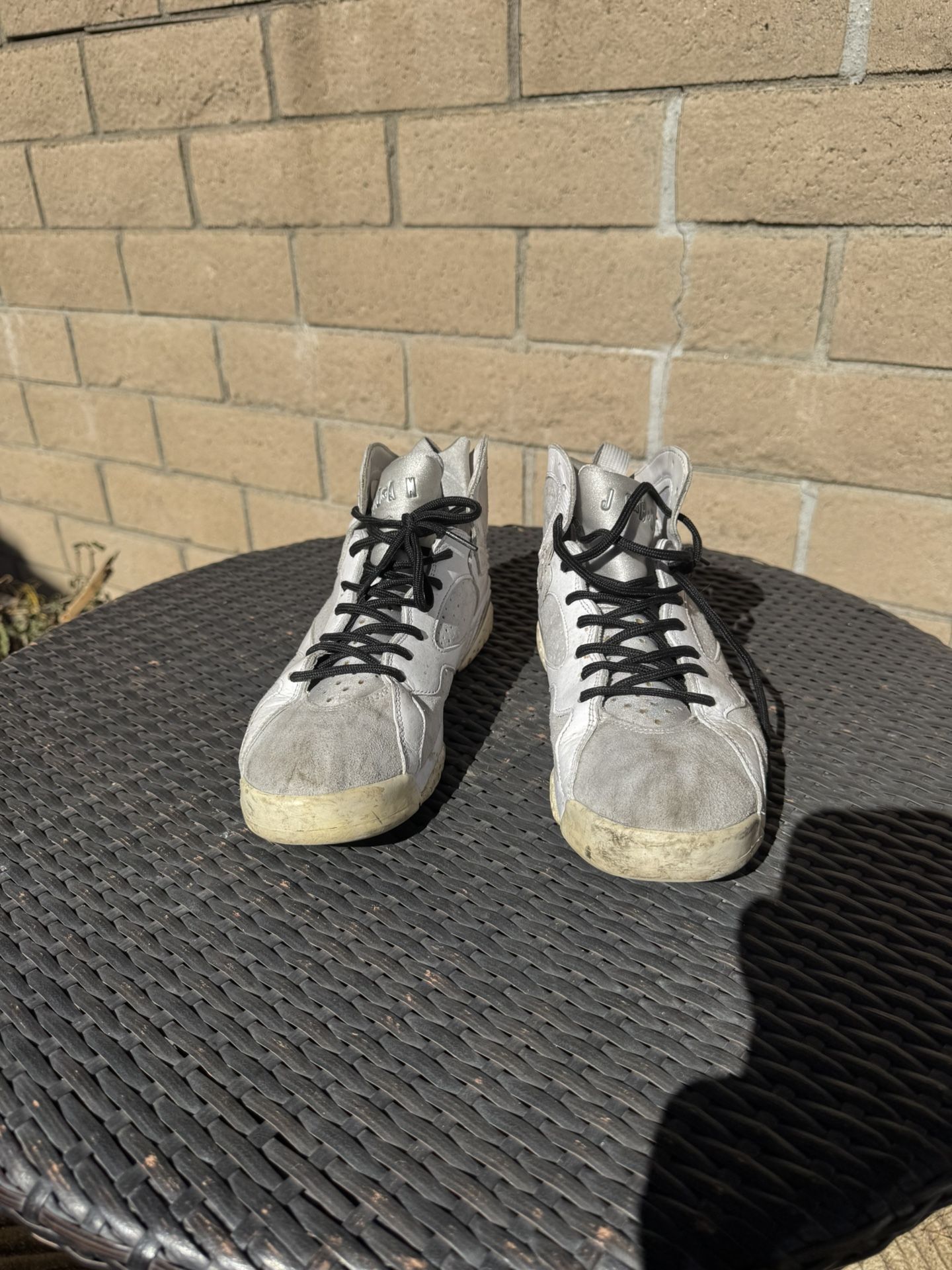 Jordan 7 Pure Platinum Sz 11. (Replacement Laces, no box)