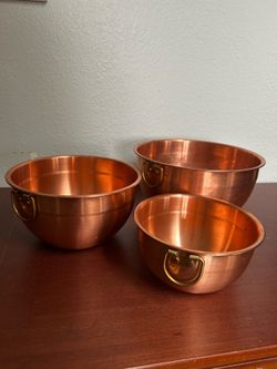 Cuisinart Copper Mixing Bowl Set 3 Piece Nesting