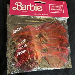Barbie balloons + Boxes + 4pc Barbie Sunglasses + Barbie earrings