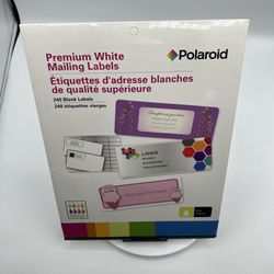 New Polaroid 240 Premium White Mailing Labels Suitable For All Ink Jet Printers