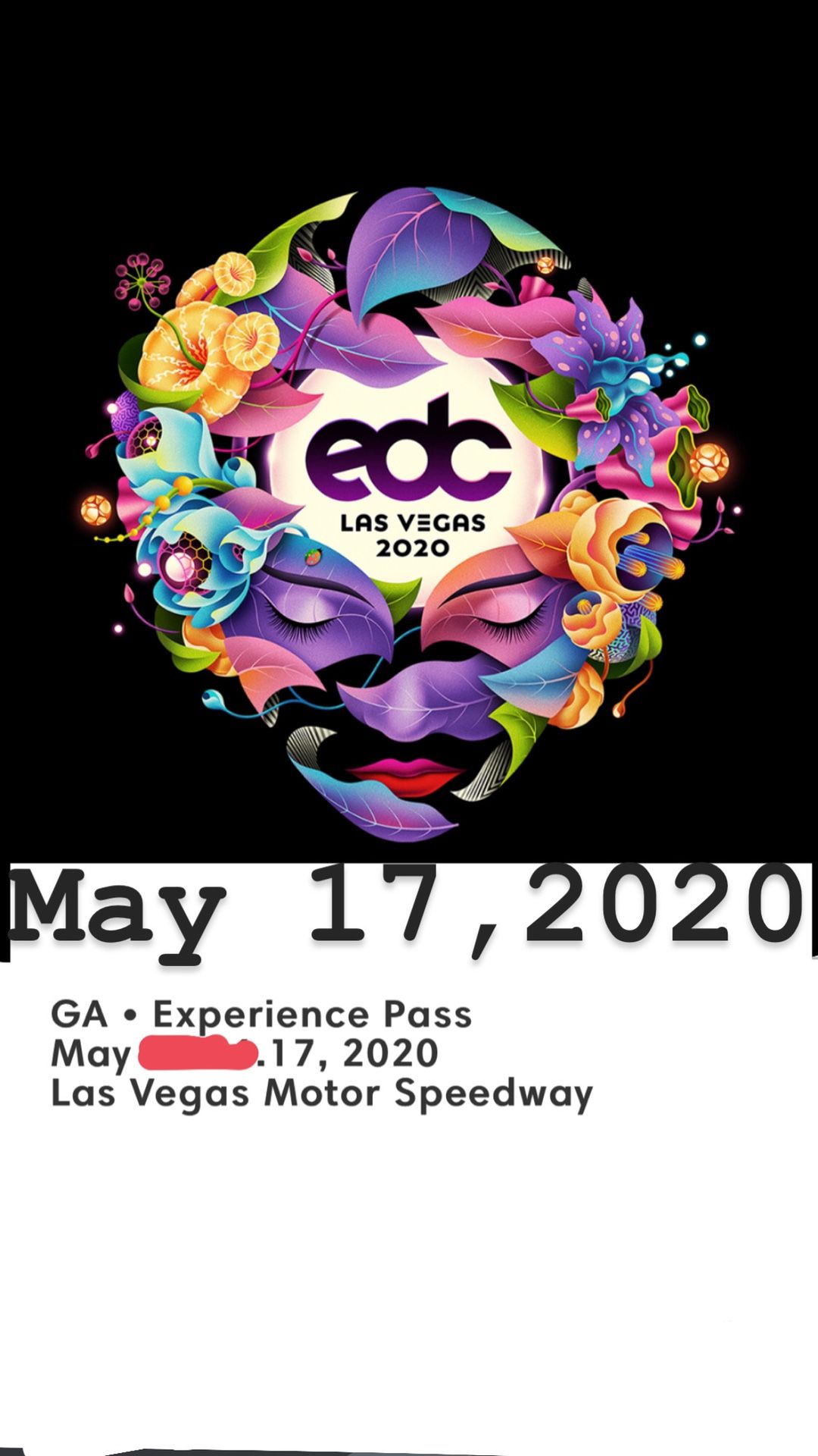 EDC Sunday May 17, 2020 +free shuttle