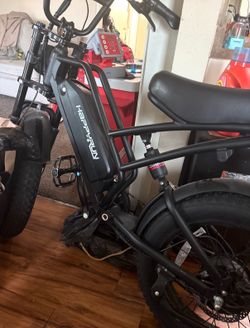 Happy run Electric Dirt Bike Cargo Black City E-bike Tank G50