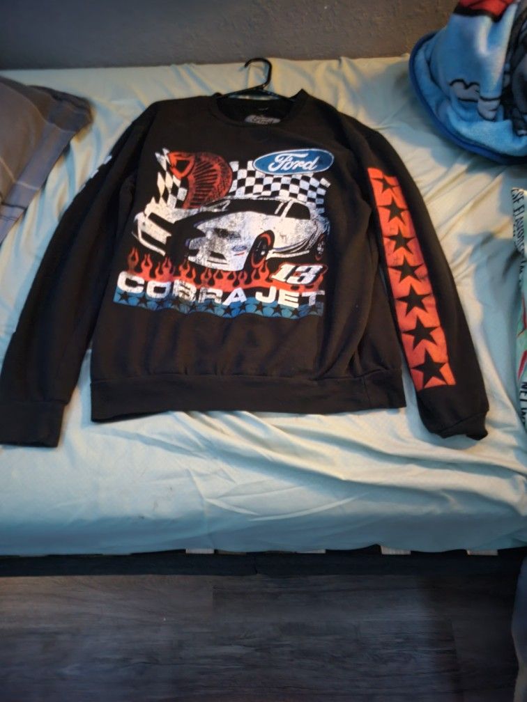 Ford Race Car Cobra Sweatshirt Size Medium Fits Small