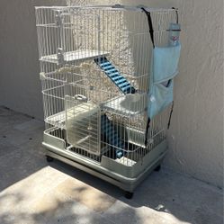 Animal Cage With Bed And Water Feeder