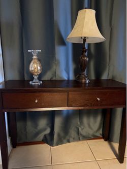Real wood console table