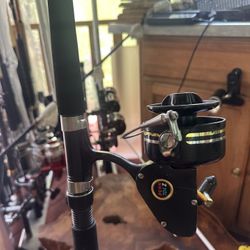 Penn 704Z Spinning Reel With Brand New 8 ft, 30-50 lb. Spin/Cast Rod