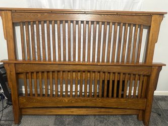Wooden queen bed frame