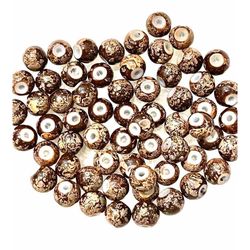 Lot Of 62 Brown Glass Beads