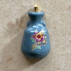 🌺 Beautiful green gray flat back vase pot pendant with colorful flowers
