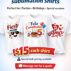 Camisas personalizadas por sublimación