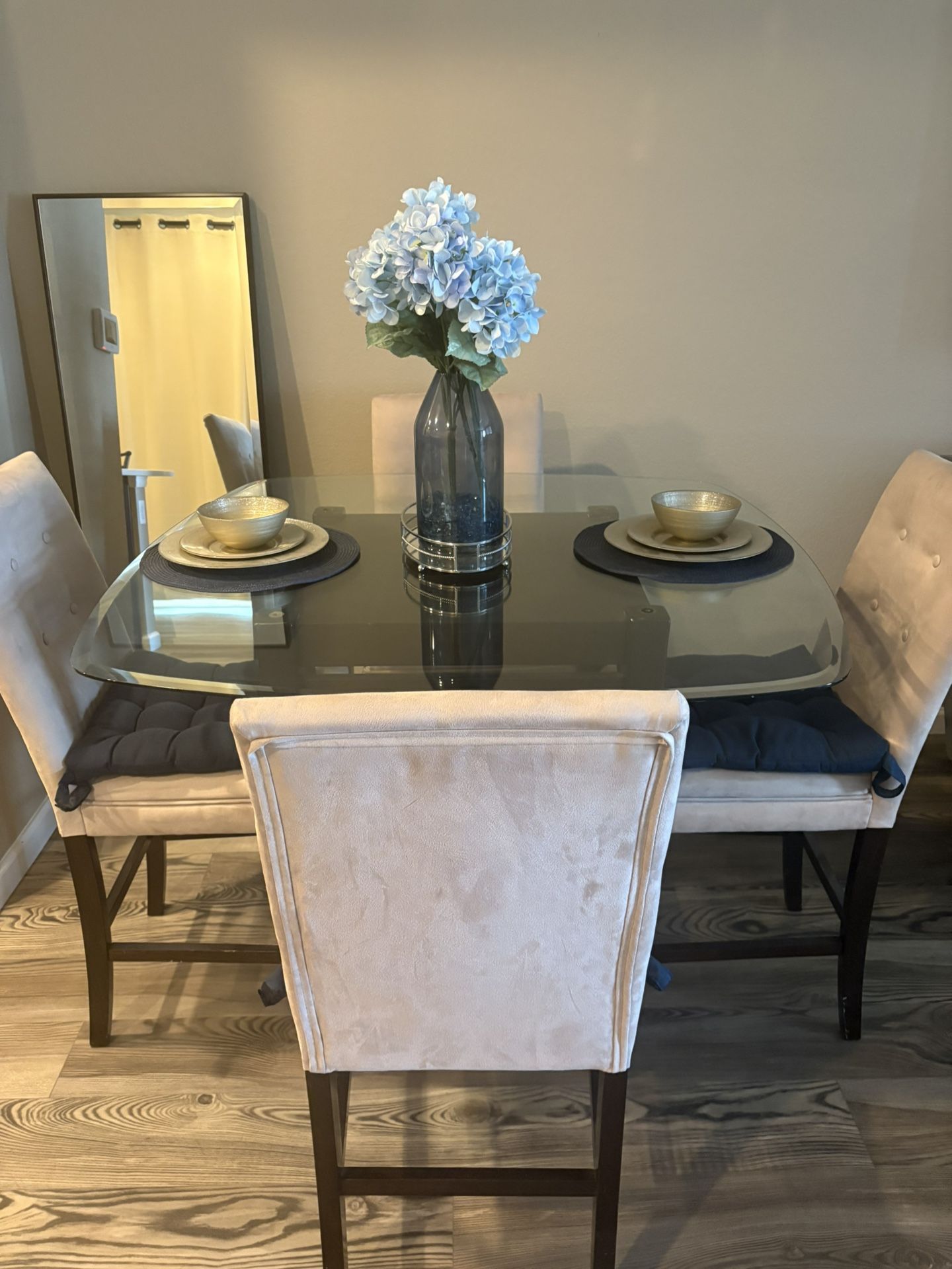 For Sale Glass Dining Table Set