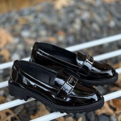 Nautica Women’s Black Patent Loafers – Slip-On Dress Shoes