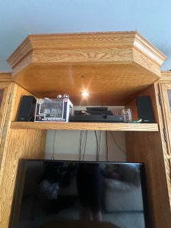Solid oak Entertainment Center