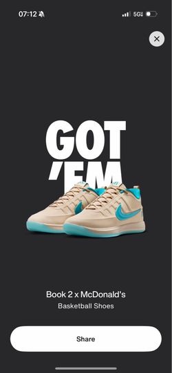 Nike Book 2 x McDonald’s Size 8M