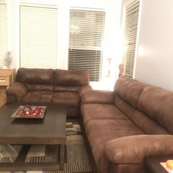 Set Of 2 Sofas | Chocolate Brown Color , Wonderful