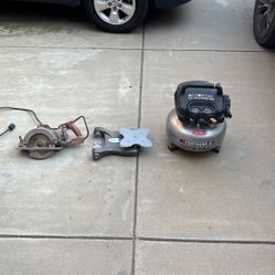 Skil Saw, Air Compressor ,tv Mount 