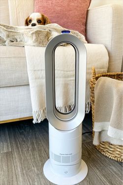 Dyson AM09 Hot & Cool Jet Focus Fan Heater- White/Silver 24”