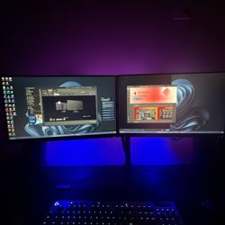 $300 Dual 27”  HP Omen QHD 165Hz Monitors With Stand