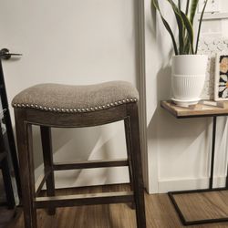 Set of 2 Upholstered Bar Stools