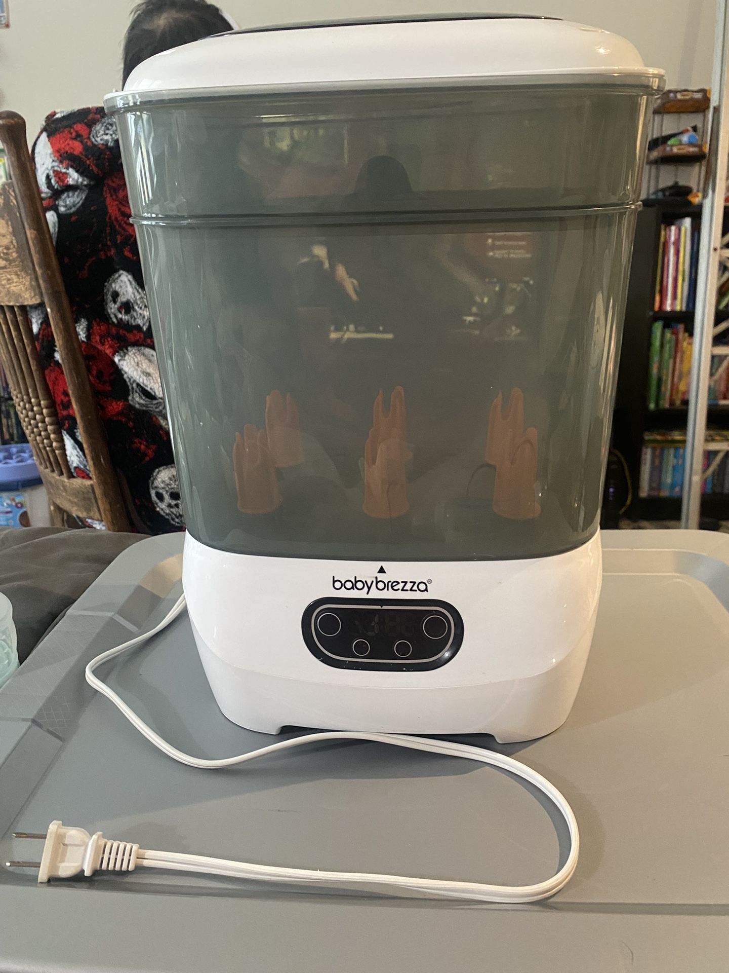 Baby Brezza Bottle Sterilizer and Dryer Advanced – 33% Faster - Largest Capacity Steam Sanitizer - Universal Sterilization Machine for All Bottles + P