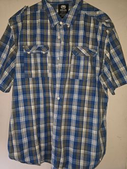 Mens Short Sleeve Button Up
