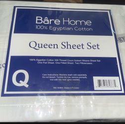 Bare Home Queen Sheet Set Egyptian Cotton