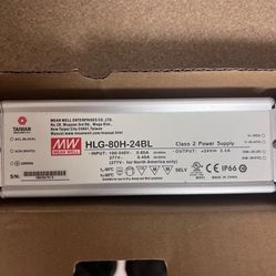 MEAN WELL HLG-80H-24BL LED POWER SUPPLY (METAL CASE) CLASS 2 