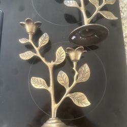 Antique Heavy, Brass Candle Stick Holders