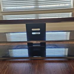 Wood/Metal/Glass TV Stand