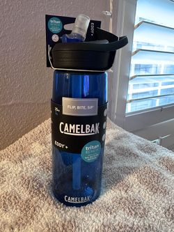 Camelback blue water bottle