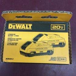 Dewalt 2-pack 20V Batteries Lithium 3Ah 3 Ah
