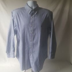 Ralph Lauren men's pinstripe long sleeve button down