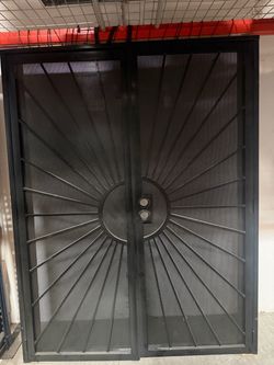 Double steel security door