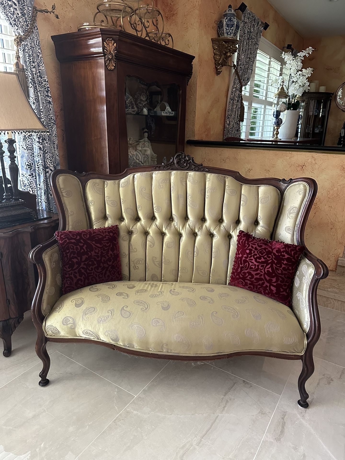 3 Pc. Settee And His And Her Chair