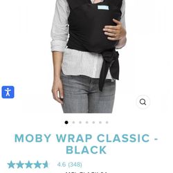 Black Moby Wrap Classic Baby Carrier