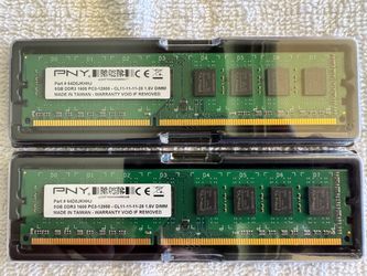PNY 8GB DDR3 1600 RAM Sticks (x2)
