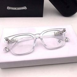 Bold Chrome Heart Glasses - Stylish Light Blocking And Anti-Dust Eyewear, Unisex Fashion Accessories Clear Durable