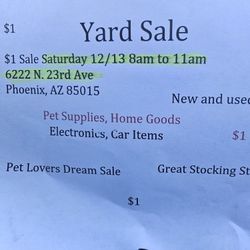 Yard Sale! $1 