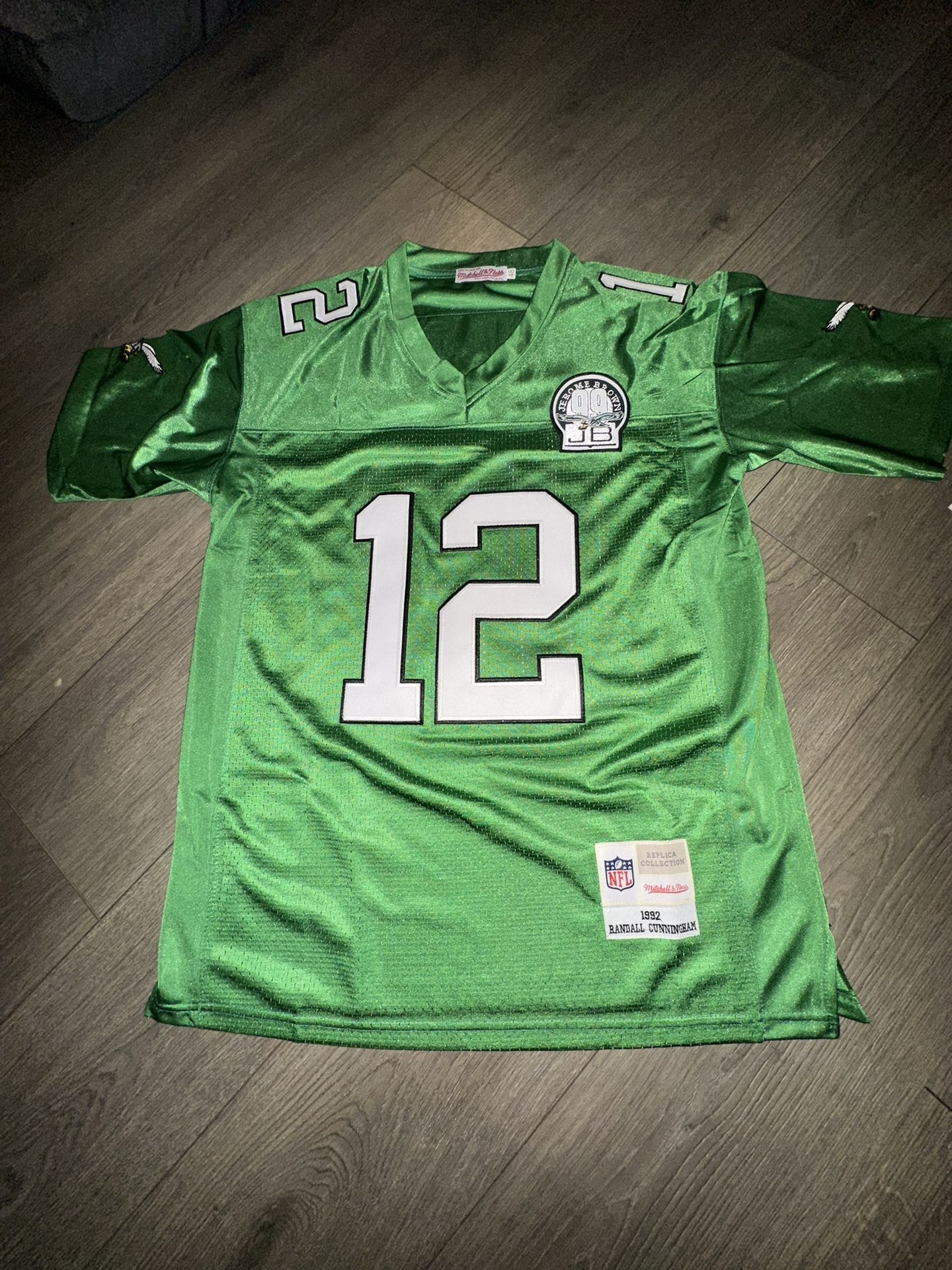 1992 Eagles Randall Cunningham Kelly Green Throwback Mitchell &Ness . 